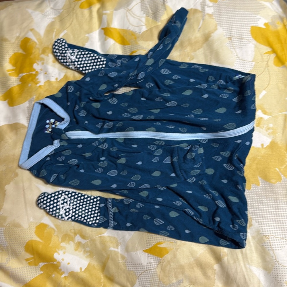 KicKee pants Footie peacock raindrop